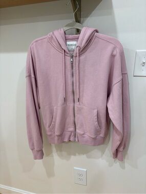 Abercrombie & Fitch Pink Full-Zip Hoodie with Hood